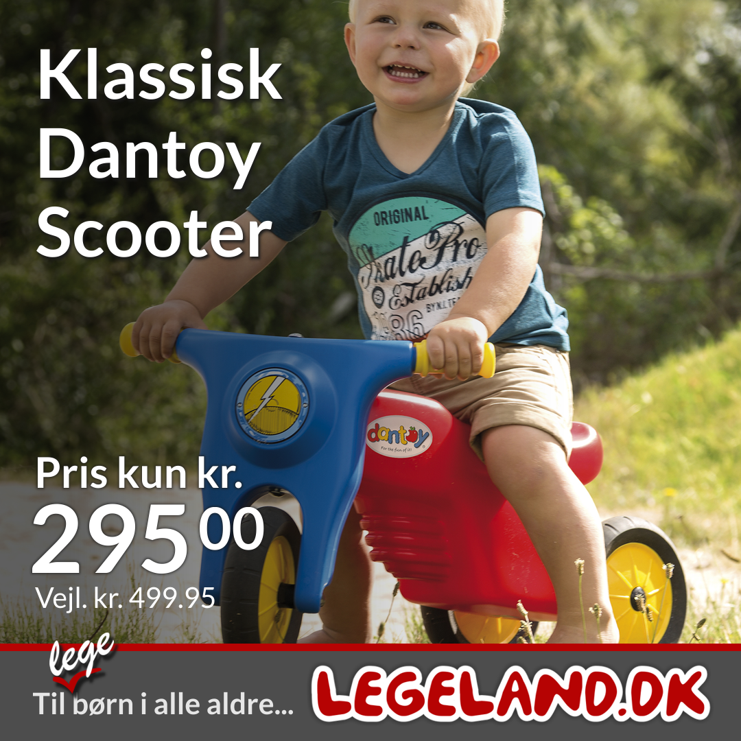 Dantoy klassisk skubbescooter hos Legeland.dk