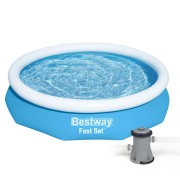 Bestway Fast Set Pool Set 3,05 m x 66 cm med Filter pumpe