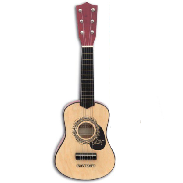 vinde solsikke Barn Bontempi Træ Guitar med 6 Strenge 55 cm. Med denne flotte guitar i træ fra  Bontempi kan du øve dig i at blive en rigtig og supersej rockstjerne.