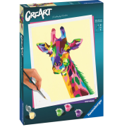 CreArt Farveskabelon med farver - model Funky Giraffe