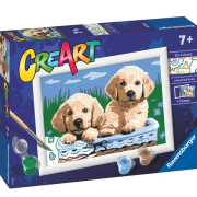 CreArt Farveskabelon med farver model Cute Puppies