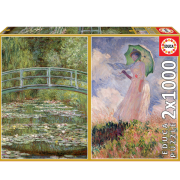 Educa 2 stk 1000 briks puslespil med Monet malerier