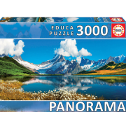 Educa 3000 briks puslespil - Udsigt over søen Bachalpsee Schweiz