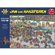 Jan van Haasteren 1000 brikker puslespil Motorbike Race
