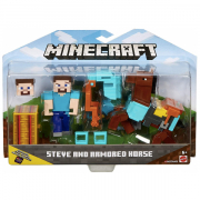 Minecraft Comic 2stk Pakke Steve og Diamond Armored Horse
