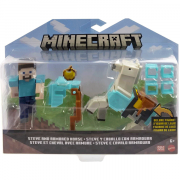 Minecraft Armored Horse og Steve Figur
