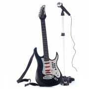 Elektrisk Guitar med Mikrofon og Stander