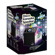 Music Karaoke Bluetooth Højtaler med Diskokugle og 2 stk Mikrofoner