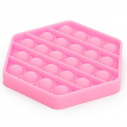 Plop Up Fidget Game Pink Hexagon