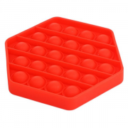 Pop Up Fidget Game Red Hexagon