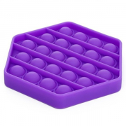 Plop Up Fidget Game Purple Hexagon