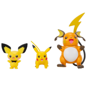 Pokemon 3 stk Pikachu kampfigur i 3 stadier
