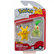 Pokemon Battle Figur 2 stk Pakke Pikachu og Chikorita