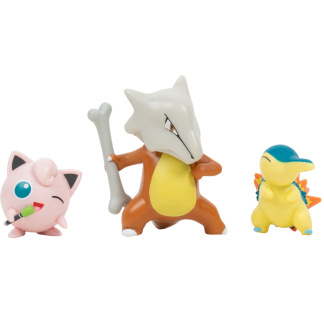 Pokemon battle figurer 3 stk pakke - Cyndaquil, Jigglypuff og Marowak