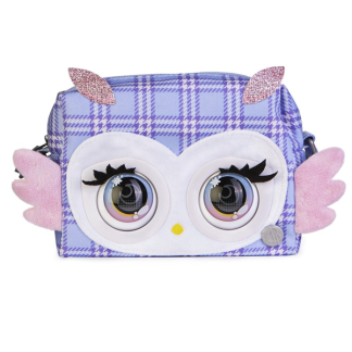Purse Pets Print Perfect Owl interaktiv brne taske