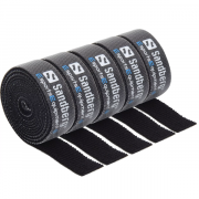 Sandberg Cable Velcro Strap 5-pack, Black