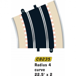 Scalextric c8235 Rad 4 Outer Curve 22.5° (2 per bag)