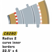 Scalextric C8280 Radius 2 Curve Inner Grænser 22.5 ° x 4