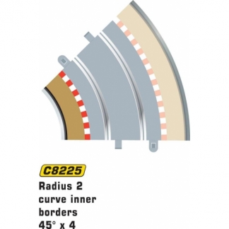 Scalextric C8225 Radius 2 Curve Inner Grænser 45 ° x 4