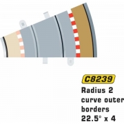 Scalextric C8239 Radius 2 Curve Ydre Grænser 22,5 ° x 4