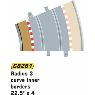 Scalextricc 8281 Radius på 3 Curve Indvendig Grænser 22.5 ° x 4