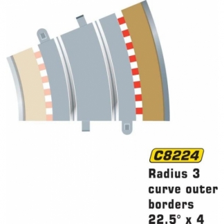 Scalextric c8224 Radius på 3 Curve Ydre Grænser 22,5 ° x 4