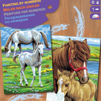 Sequin Art Mal efter tal bog Heste 2 ark A4