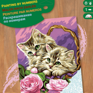 Sequin Art Mal efter tal bog Kattekillinger A4