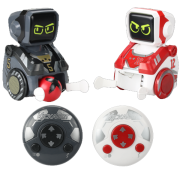 Silverlit Kickabot 2 fjernstyrede legetøjsrobotter og bolde - sort og rød