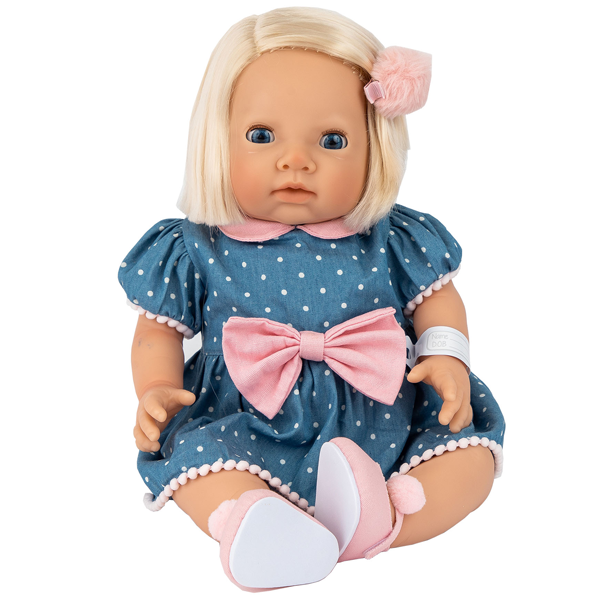 Tiny Treasures Dukken Fniser når Krammer - Baby dukken er sød og griner når du krammer hende.