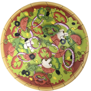 Ywow mini puslespil med 36 brikker - model pizza vegetarian