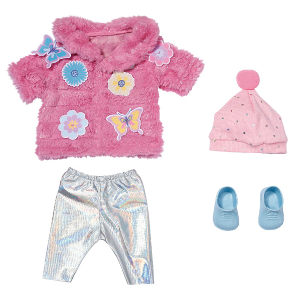 Overfrakke penge justering Luksus tøjsæt til Baby Born legetøjsdukker størrelse 43 cm.