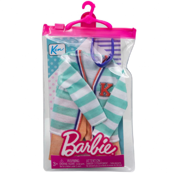 banan fordomme lide Barbie Ken HBV39 Tøjpakke til KEN med bluse, shorts og mundbind