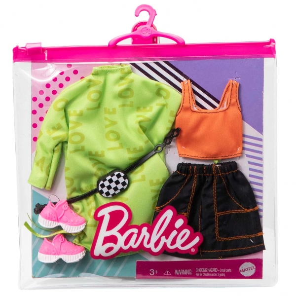 Cornwall der ovre Strengt Barbie GRC92 Fashion Tøjpakke med to sæt dukketøj til Barbie