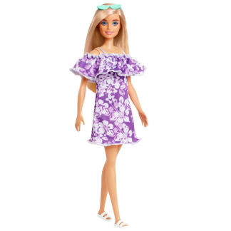 Barbie Loves the Ocean Dukke lilla kjole med blomster GRB36