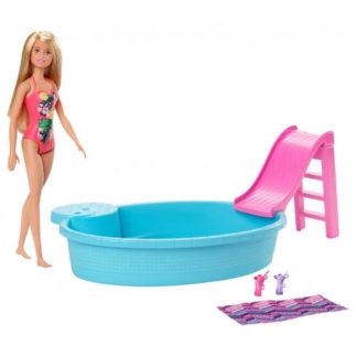 Barbie Dukke og Pool Legesæt