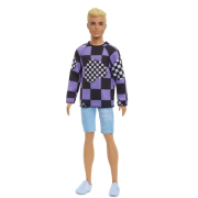 Barbie Ken dukke i ternet sweater med hjerter (HBV25)