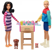 Barbie Minilegesæt med Kæledyr Bordfodbold 