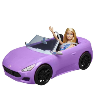 Barbie lilla cabriolet med dukke (HBY29)