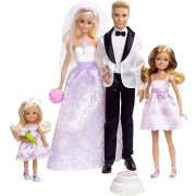Barbie Bryllups Gaveæske med 4 Dukker
