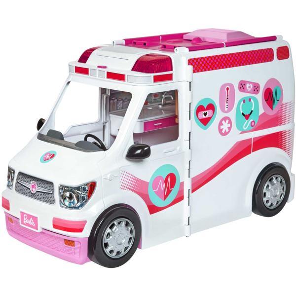 Wrap video Held og lykke Barbie mobil lægeklinik - 2i1 ambulance med lyd, lys og tilbehør