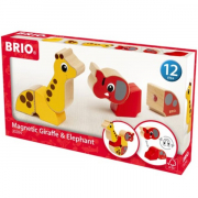 BRIO 30284 Magnetisk Elefant og Giraf