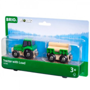 BRIO 33799 Traktor med Vogn og Tømmer