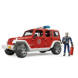 Bruder 2528 Jeep Wrangler Udrykningskøretøj med Brandmand