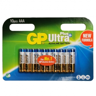 GP Batteri Størrelse AAA Ultra Plus 10 stk Pakke