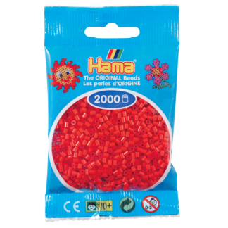 Hama mini perler 2000 stk rød