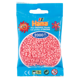 Hama mini perler 2000 stk lyserød