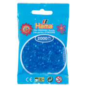 Hama mini perler 2000 stk transparent blå