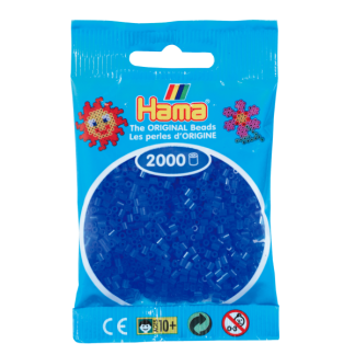 Hama mini perler 2000 stk neon blå