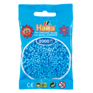 Hama mini perler 2000 stk pastel blå
